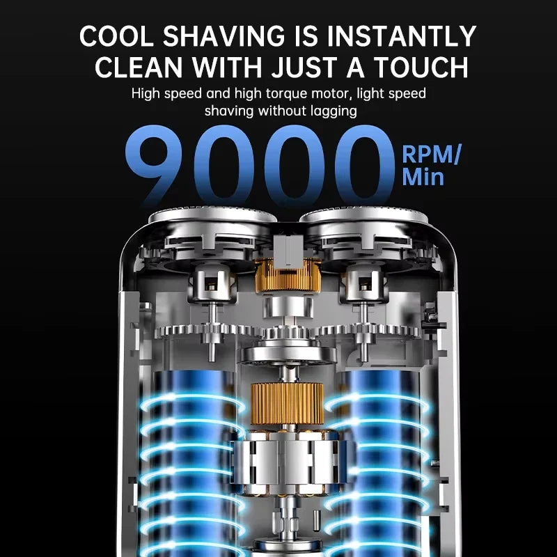 R-18 Mini Portable Electric Shaver – IPX7, LED, Type-C USB