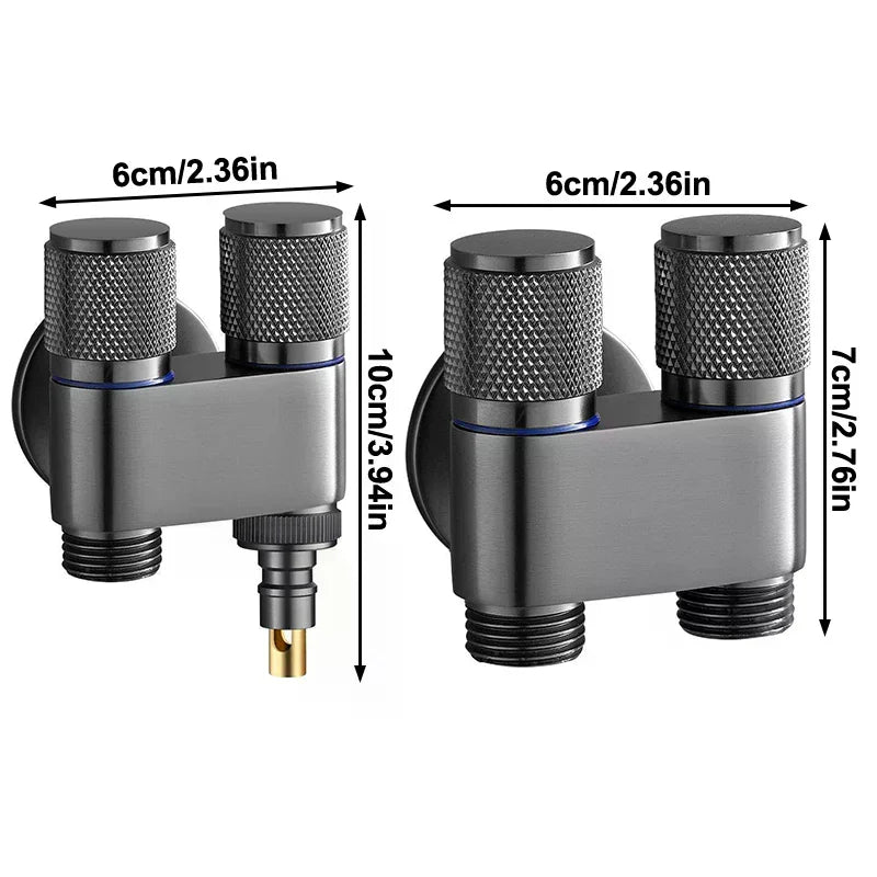 Stainless Steel 1-Inlet 2-Outlet Water Diverter Corner Valve