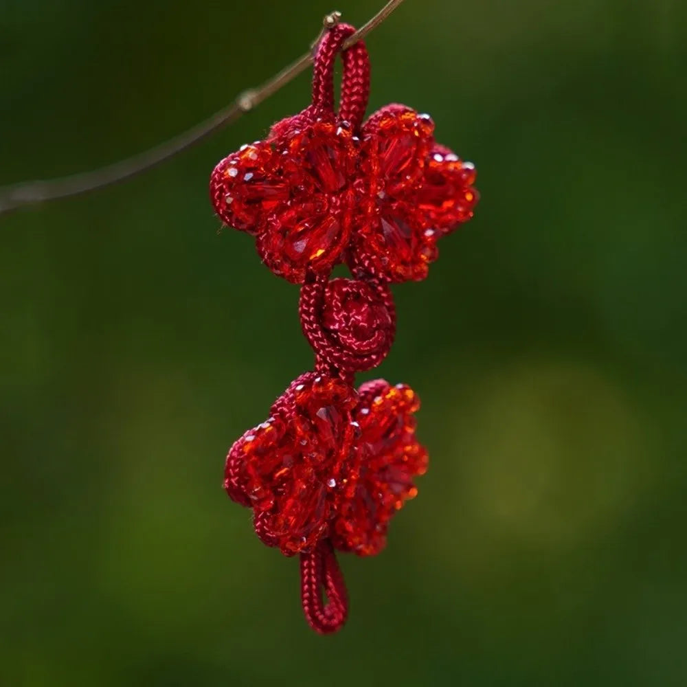 Chinese Style Beaded Shank Buttons for DIY Sewing | 1 Pair