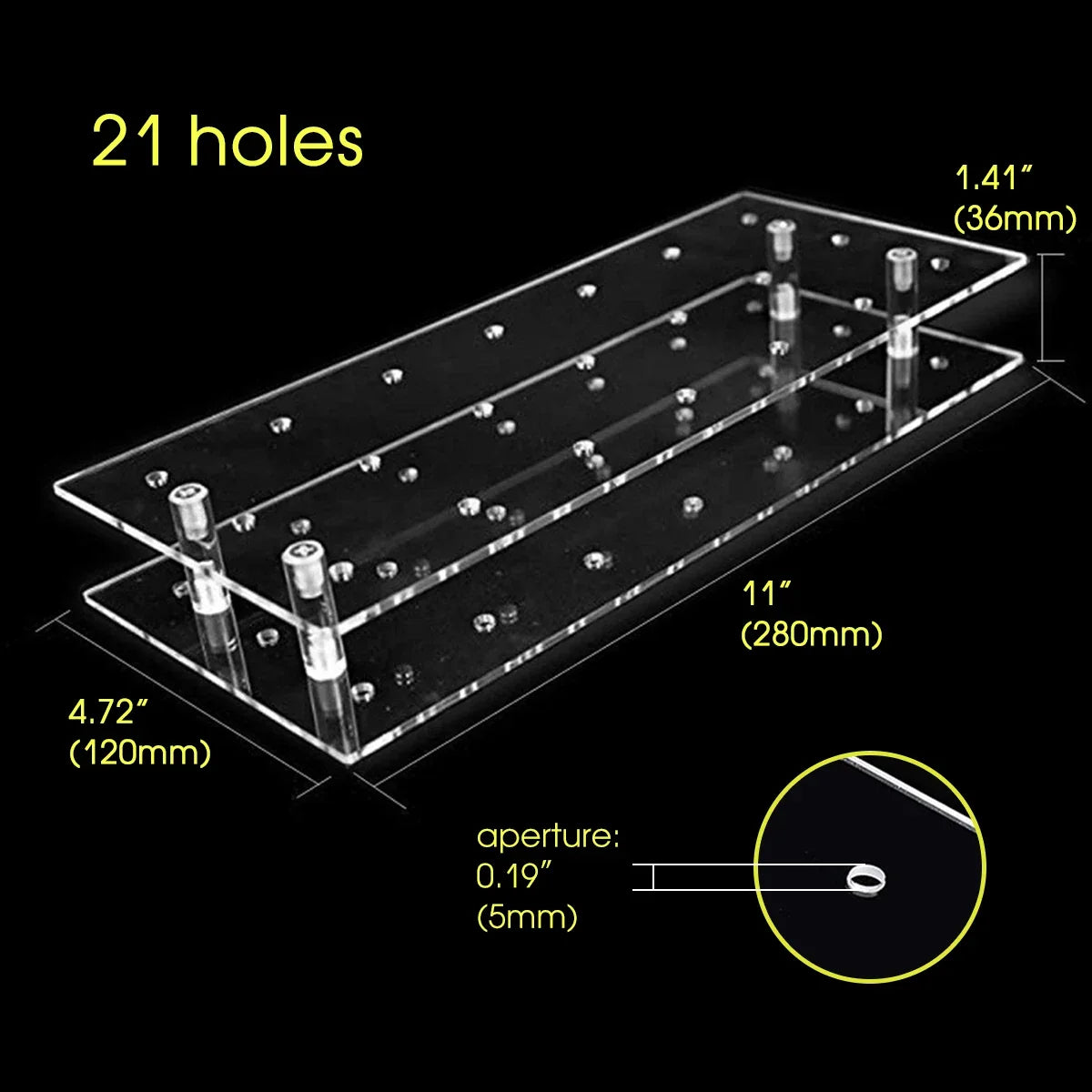 Acrylic Lollipop Stand 20/21-Hole Transparent Candy Display
