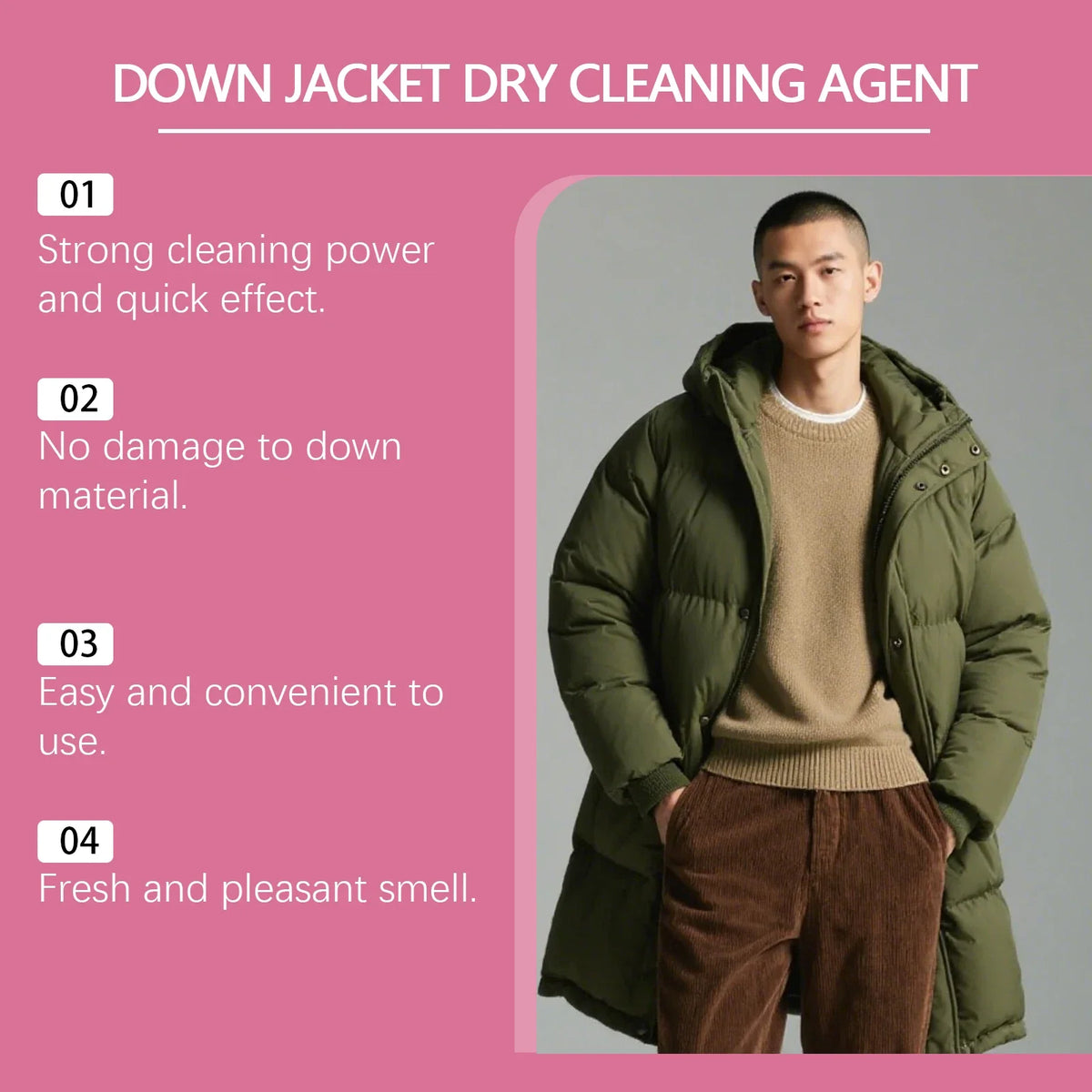 JAKEHOE Down Jacket Dry Cleaning Spray | Stain & Odor Remover