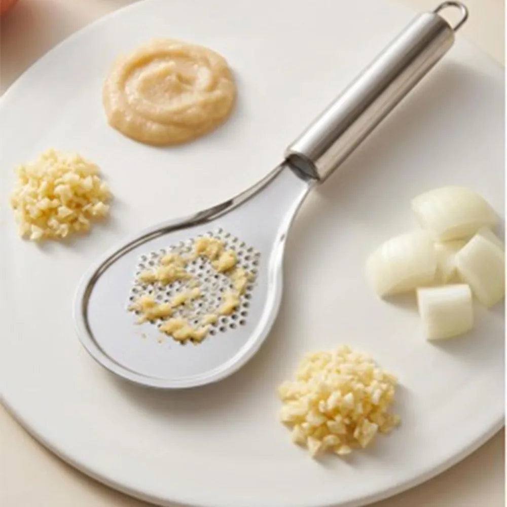 Stainless Steel Garlic Grater Masher Spoon | Kitchen Tool