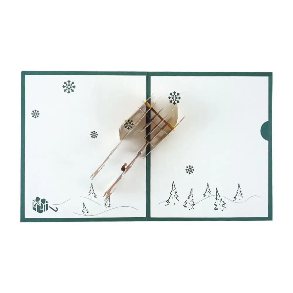 3D Pop-Up Christmas Cards with Envelope – Cartoon Santa