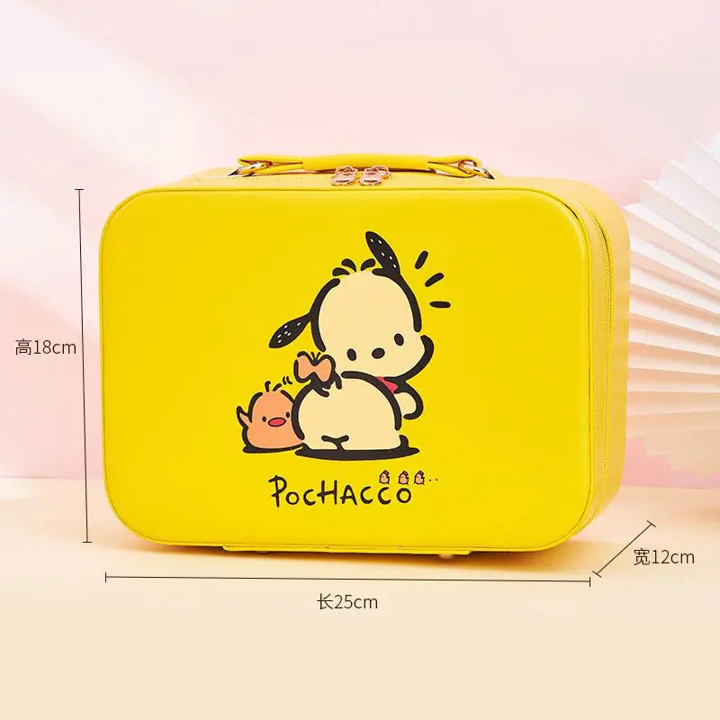 Sanrio Kawaii Large Makeup Bag with Mirror | Hello Kitty Kuromi