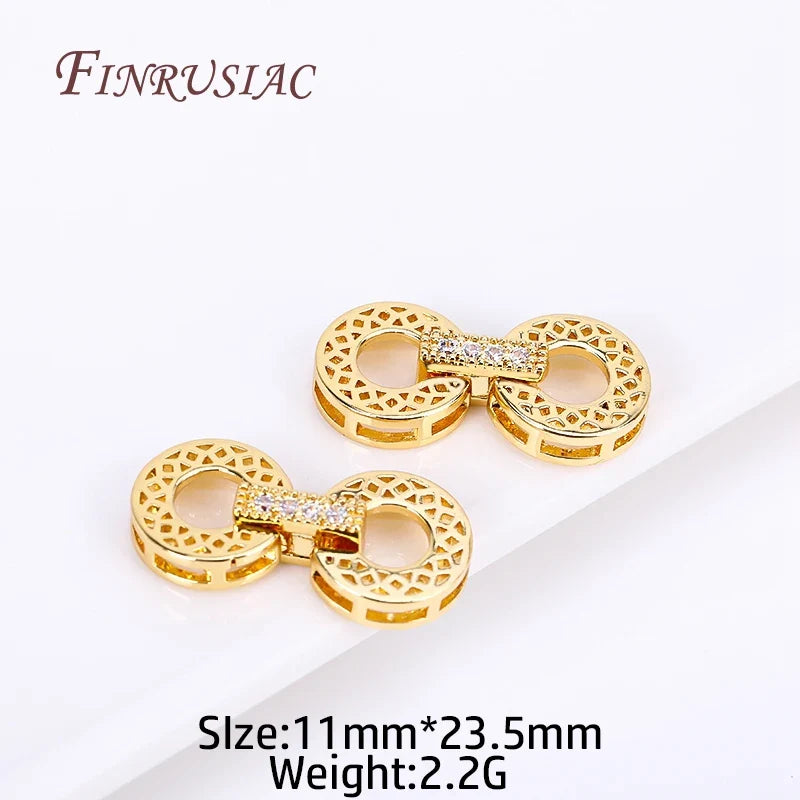 18K Gold Plated Zircon Clasp Findings | DIY Jewelry Making