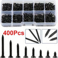 400pcs Self-Tapping Wood Screws Assortment Kit – Carbon Steel