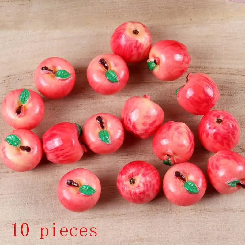10Pcs Miniature Fruit 3D Resin Models DIY Dollhouse Accessory