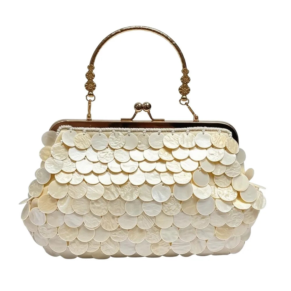 Woven Seashell Crossbody Bag | Beaded Mermaid Style Purse