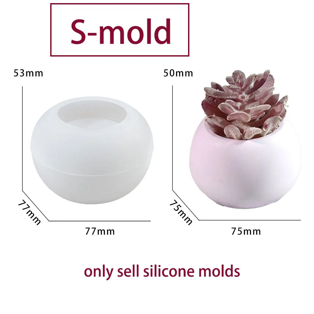 Spherical Silicone Mold – Candle, Planter & Pen Holder DIY