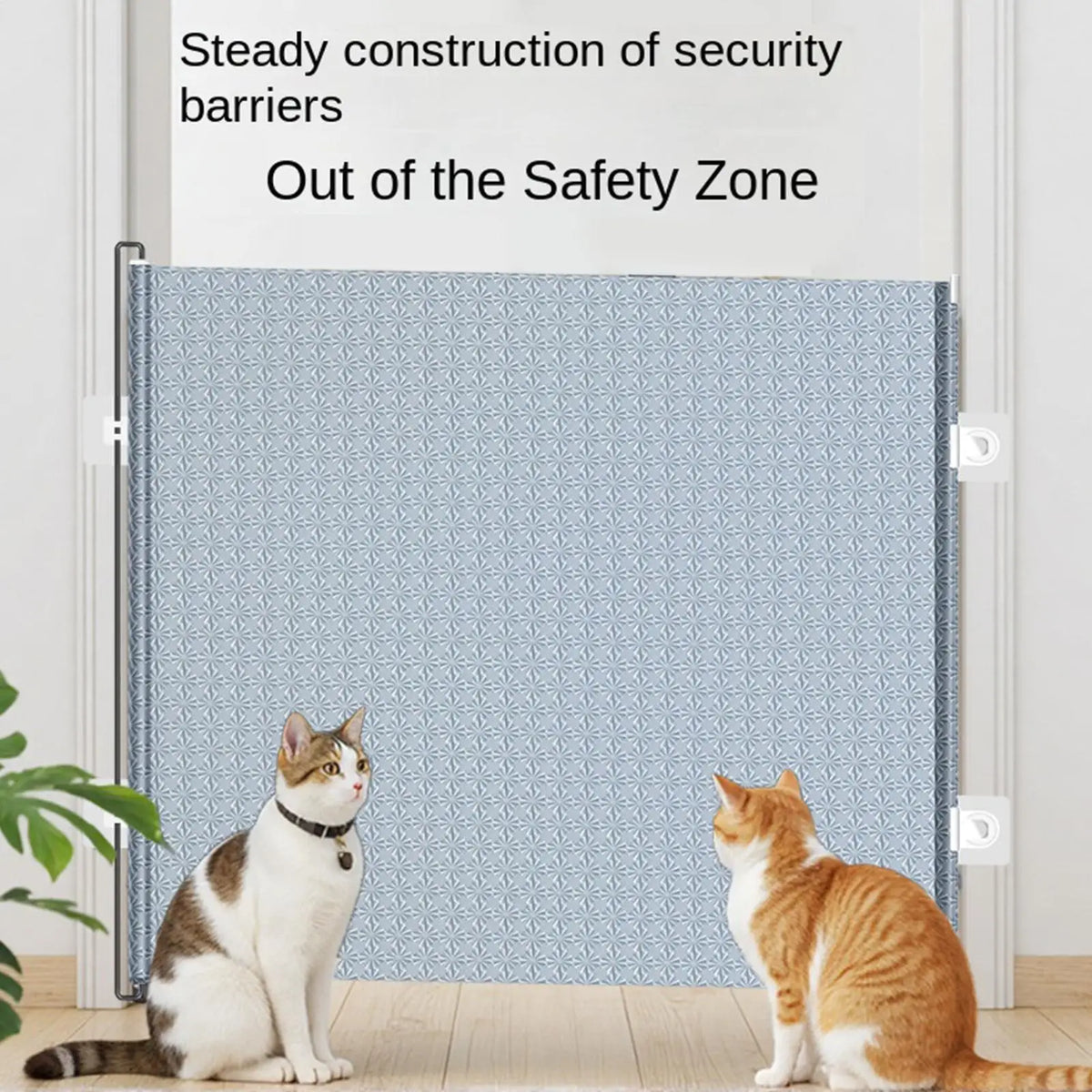 Retractable No-Drill Mesh Pet Gate – Stairs, Doors & Hallways