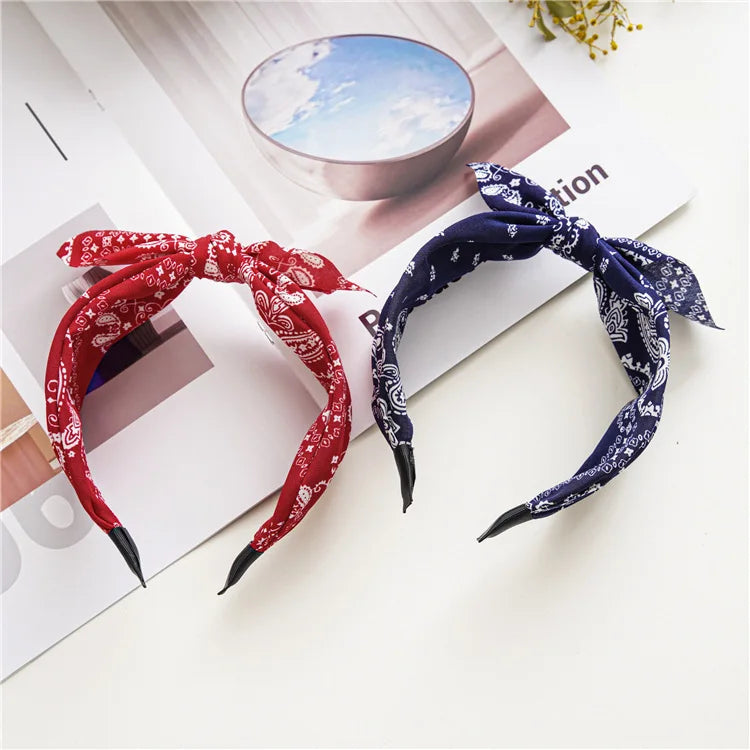 Paisley Knotted Turban Headband – Boho Hair Wrap for Women