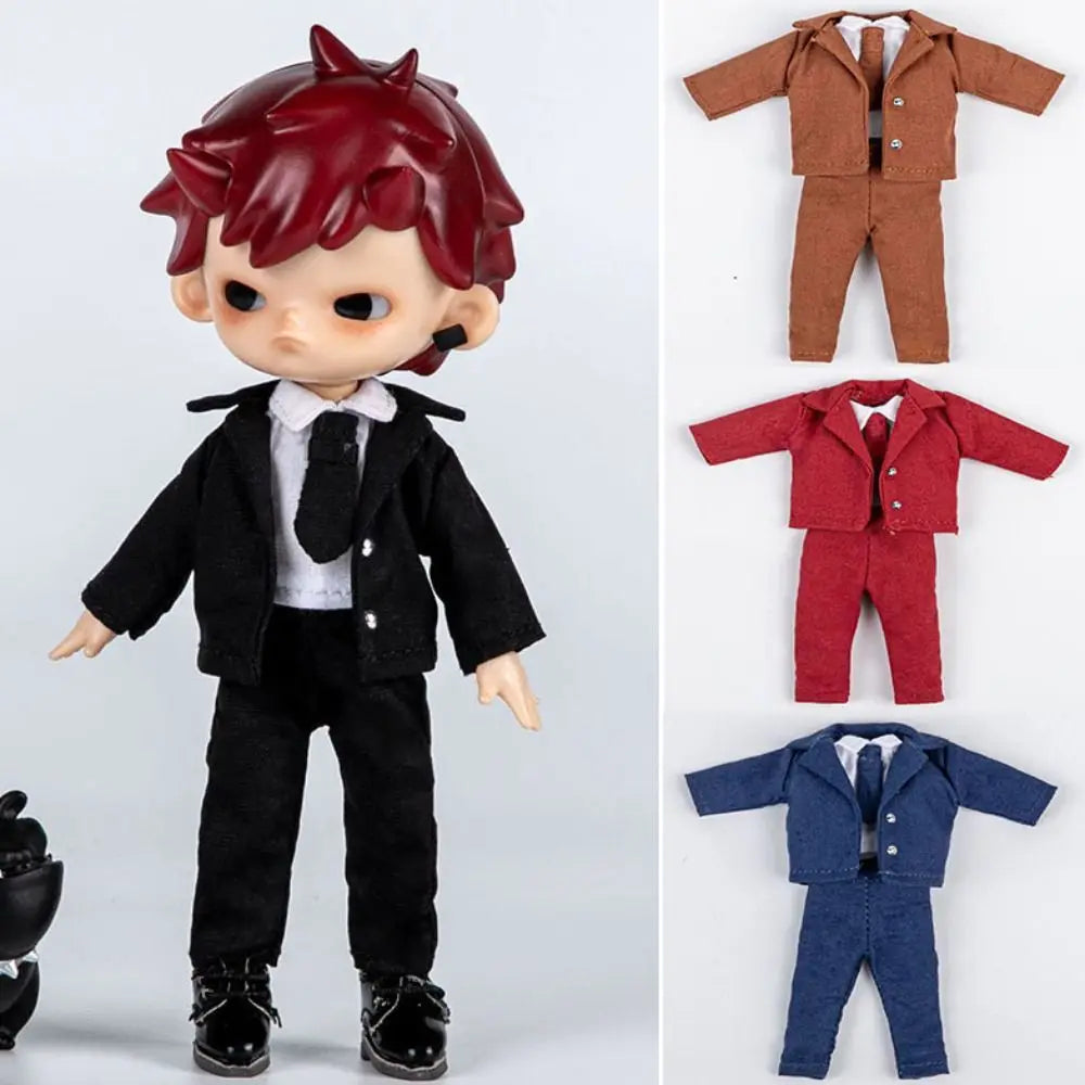 OB11 & 1/12 BJD Doll Clothes Set – Coat, Shirt & Pants