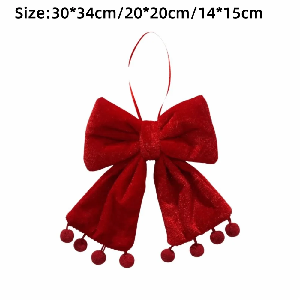 Red Fabric Christmas Bow Ornament – Tree, Wreath & Door Decor