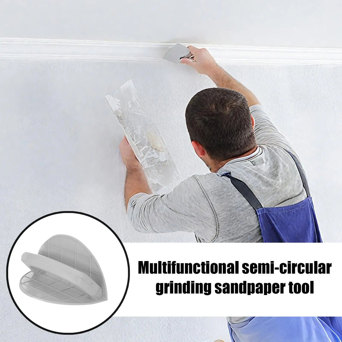 Half Circle Sanding Pad Holder | Drywall Corner Sander Tool