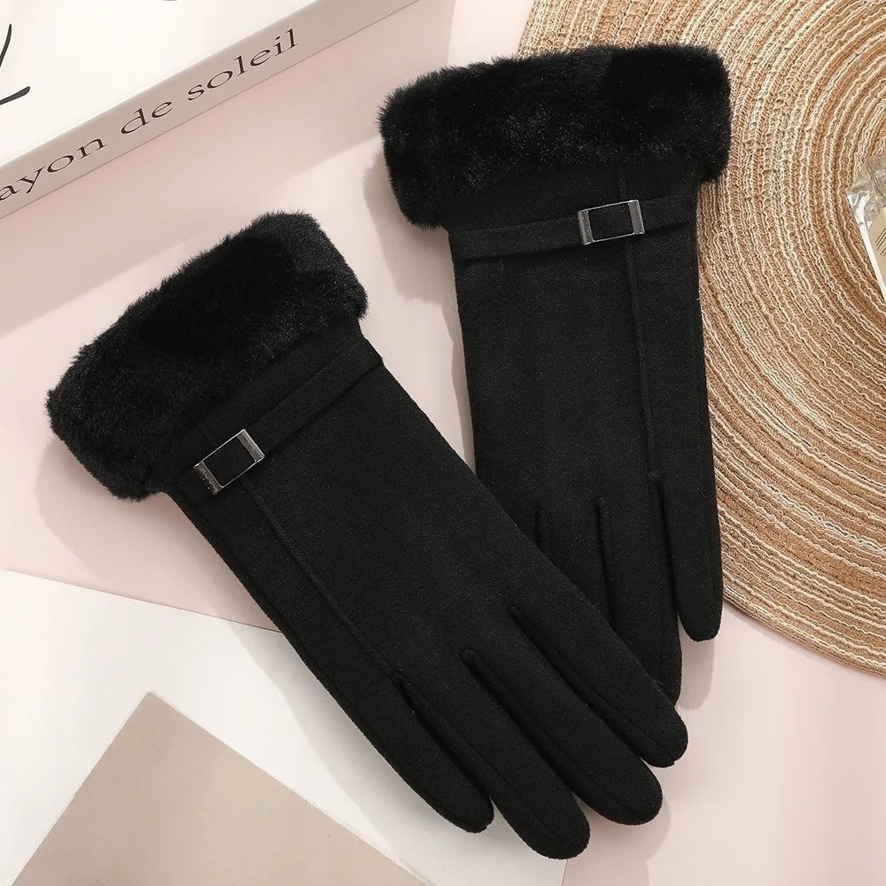 Women's Windproof Touchscreen Winter Gloves – Full Finger Warm