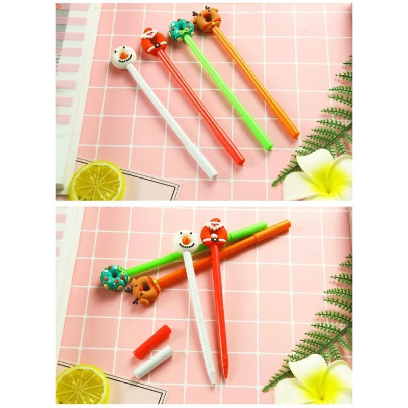 8-Pack Christmas Cartoon Gel Pens | Stocking Fillers for Kids