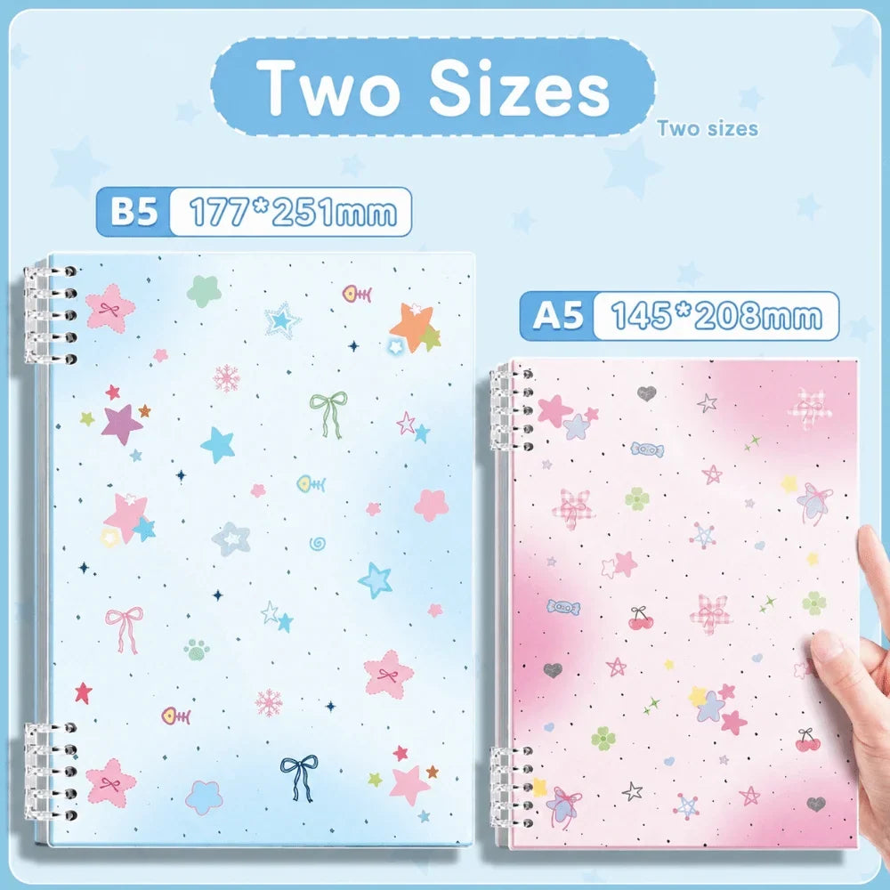 A5/B5 Star Print Loose-Leaf Binder Notebook | Dopamine Planner