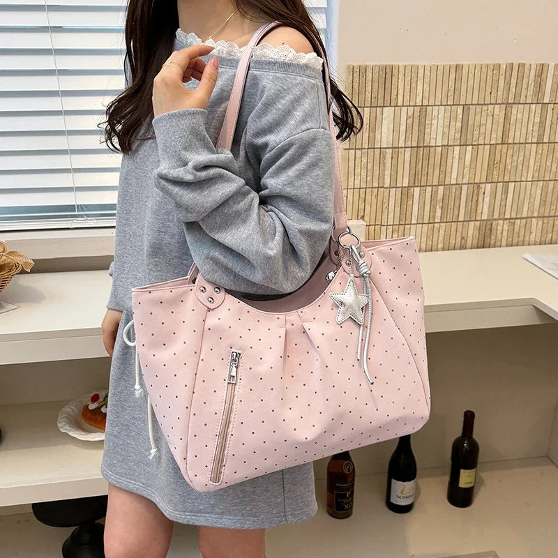 Nixie Polka Dot Tote Bag – Large Women's Shoulder Handbag