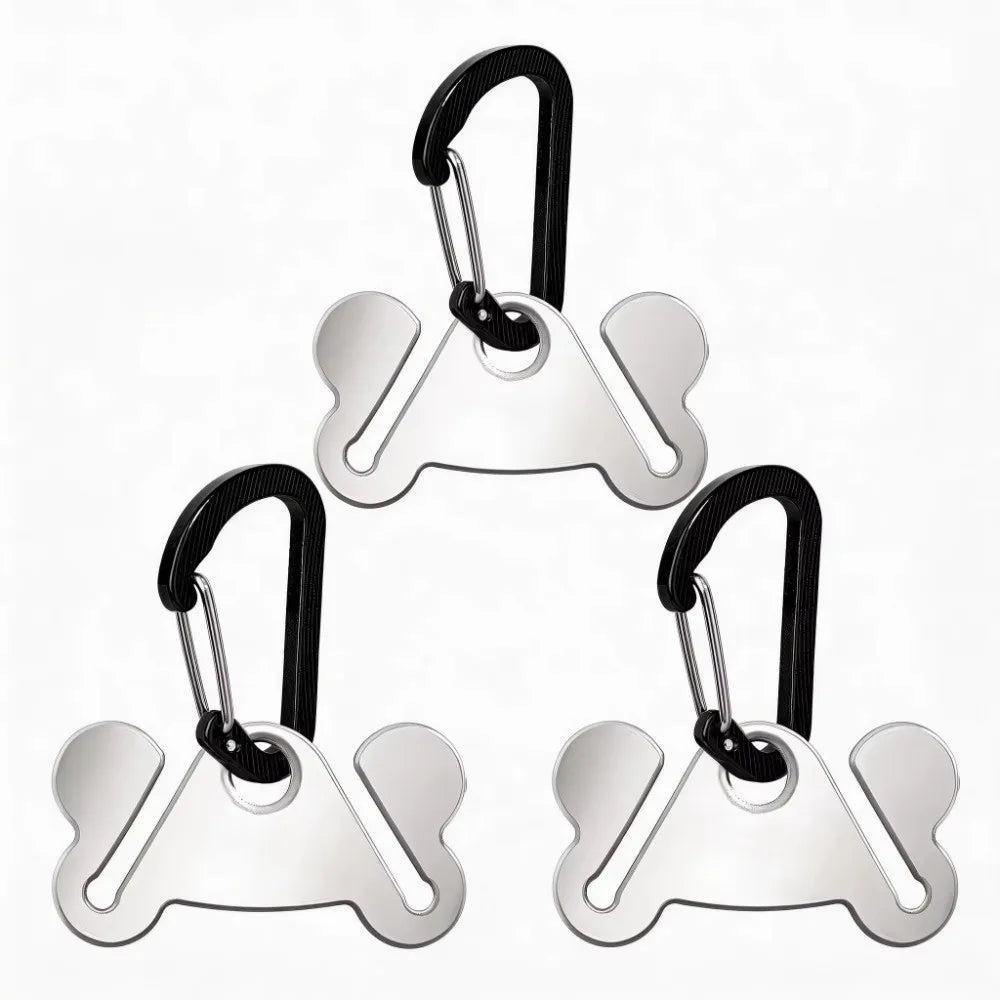 Stainless Steel Dog Poop Bag Holder with Clip | Hands-Free