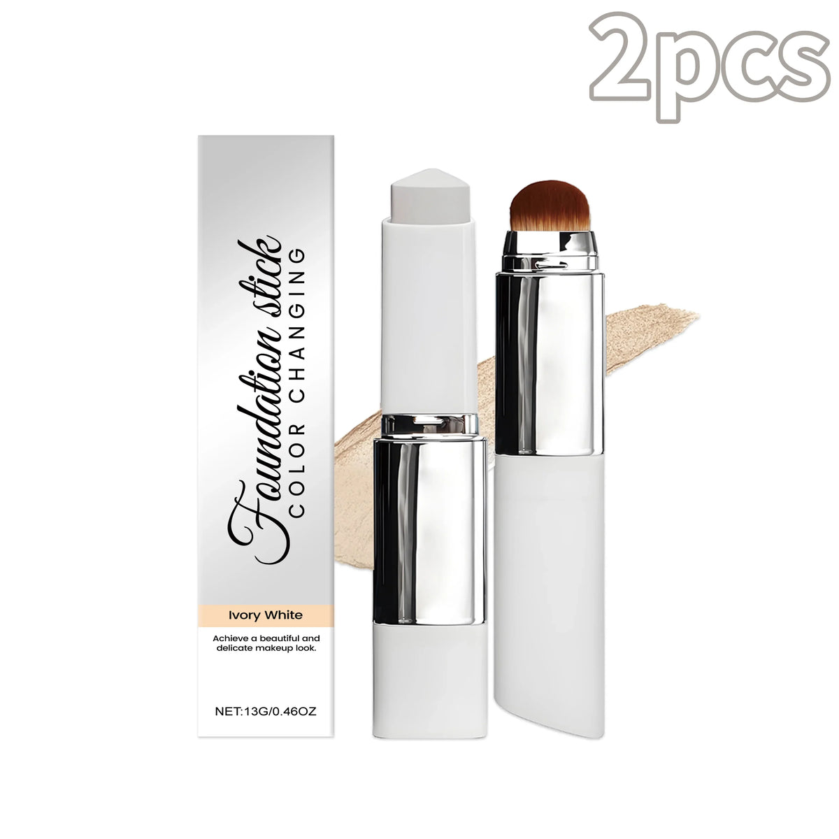 OceAura Color-Changing Foundation Stick – Ivory White Matte