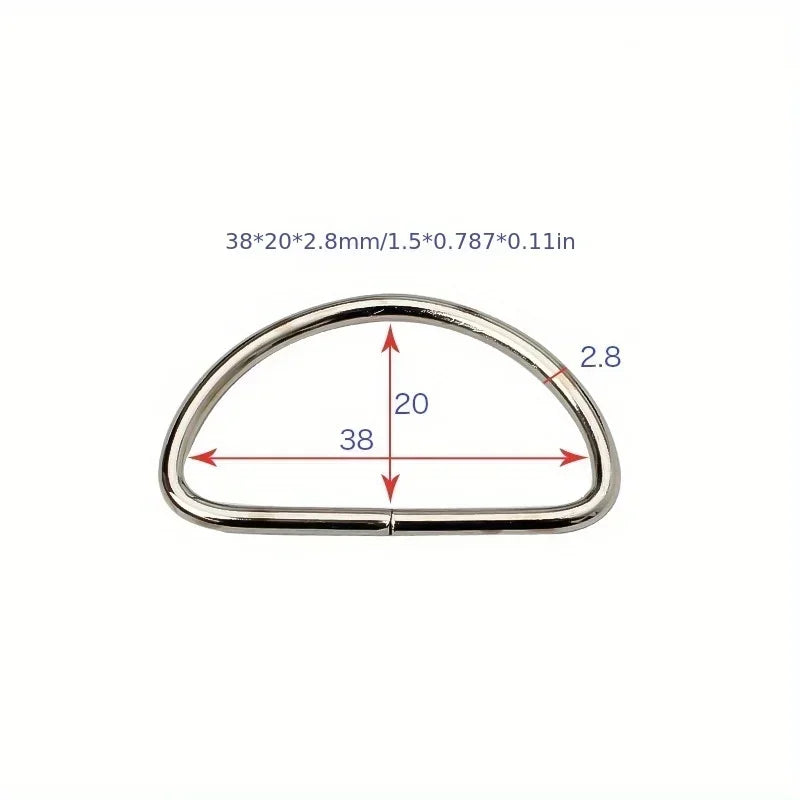 Silver Steel D-Ring Buckles – DIY Bags, Belts & Leather Craft