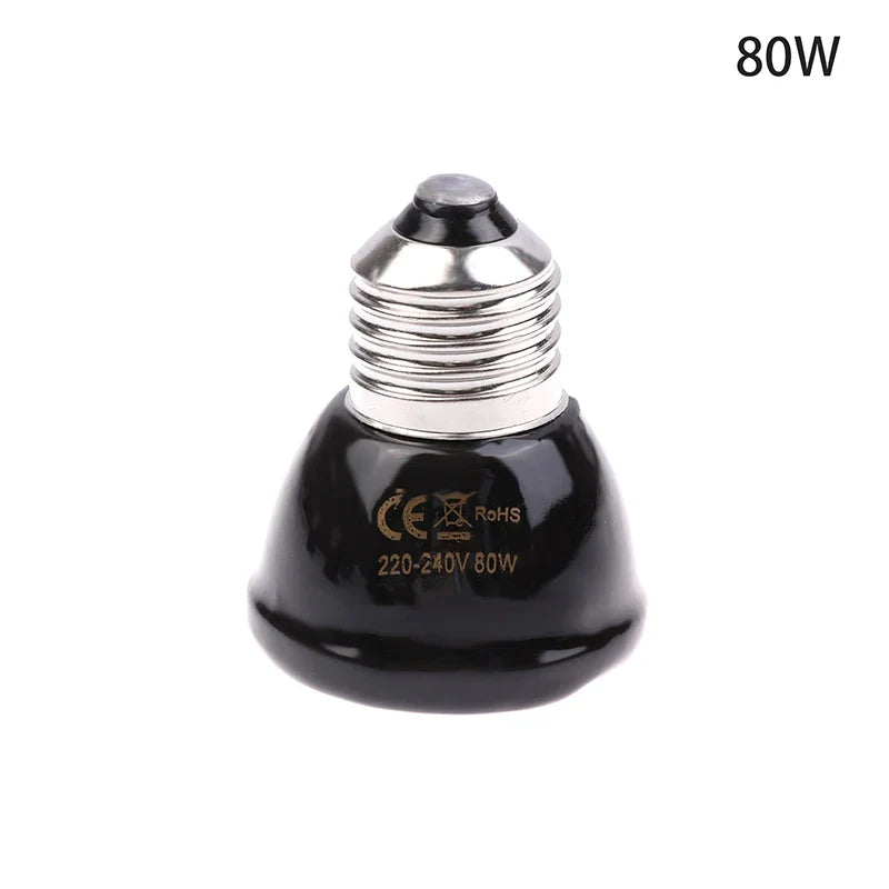 Far Infrared Ceramic Heating Lamp E27 Reptile Pet Warmer 20-80W