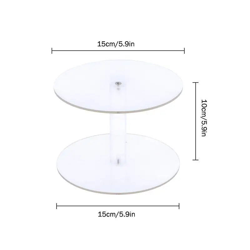Transparent Acrylic Round Cake Stand | Party Dessert Display