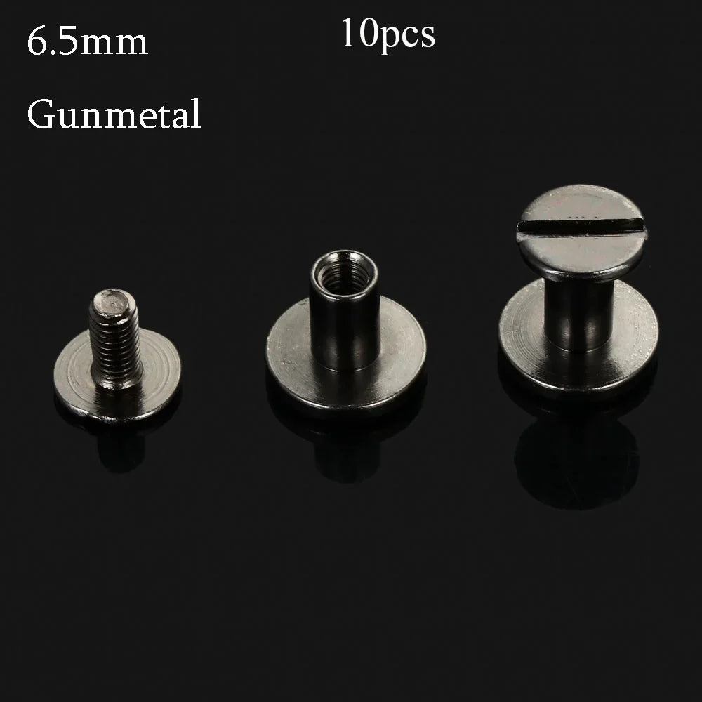 10Pcs Copper Screw Rivets 5/6.5/8mm – Leather Craft Bags