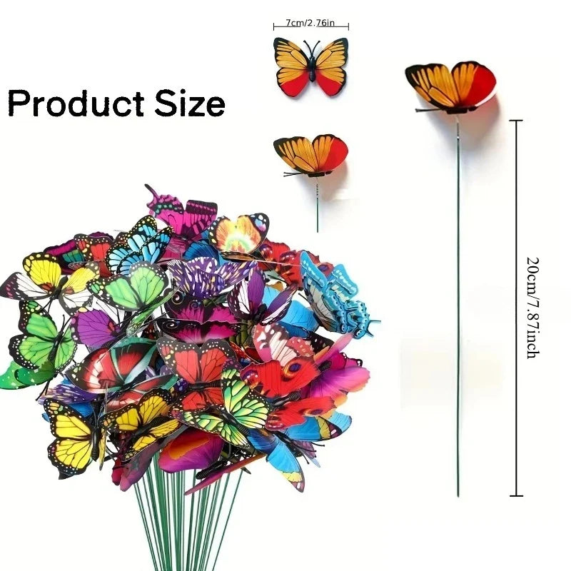 10pcs 3D Butterfly Garden Stakes – Yard & Flower Pot Decor