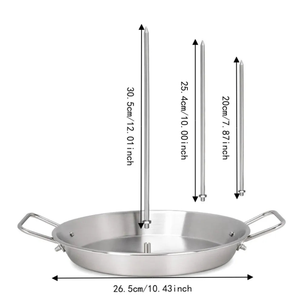 Stainless Steel Vertical Skewer Set – Al Pastor Shawarma Spit