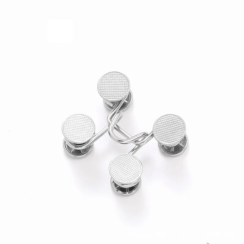 2pcs Adjustable Metal Jeans Waist Buckle Snap Fastener Button Set