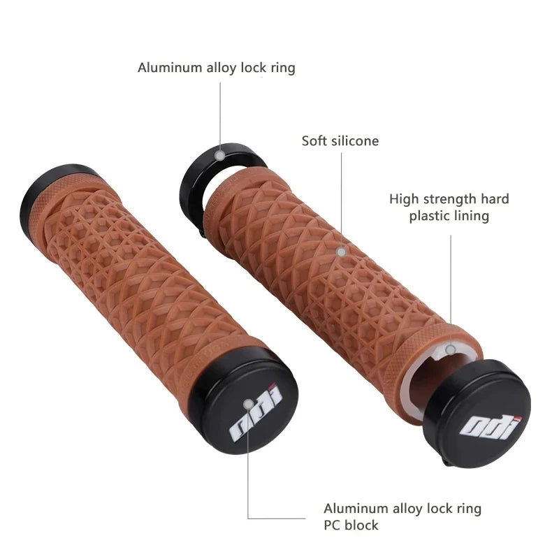 ODI Silicone Lock-On MTB Bike Grips | BMX Handlebar Cover