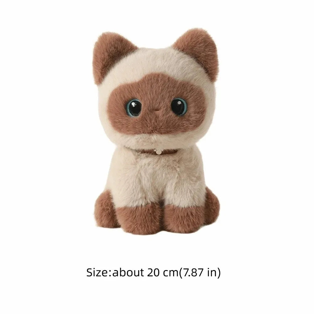 Sitting Pose Cat Plush Toy – Soft Fluffy 20cm Stuffed Animal