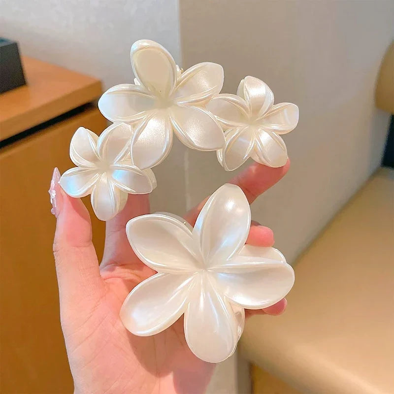 Korean Hawaiian Gradient Flower Hair Claw Clip for Women