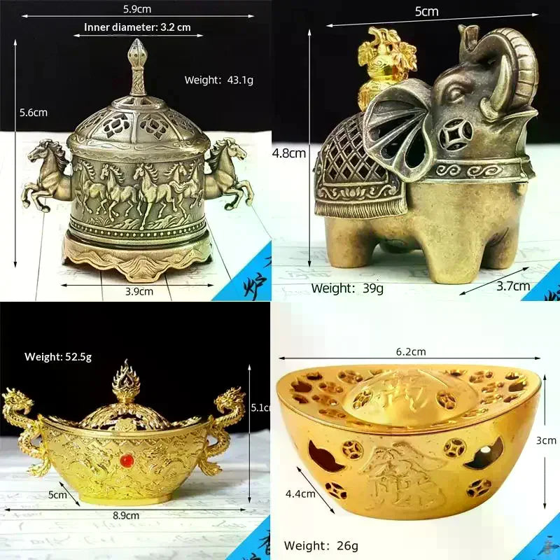 Alloy Hollow Incense Burner – Zen Aromatherapy & Tea Décor