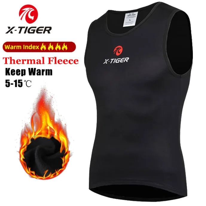 X-TIGER Winter Fleece Cycling Jersey | Thermal Base Layer