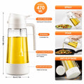 Olive Oil Sprayer Dispenser 2-in-1 Glass Bottle 15.89oz