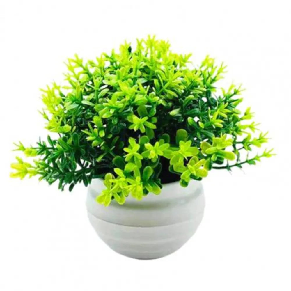 Pink Artificial Potted Flower – Plastic Bonsai Indoor Décor