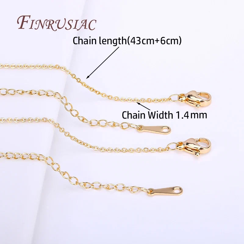 18K Gold Plated O Chain & Bead Chain for Necklace Making 49cm