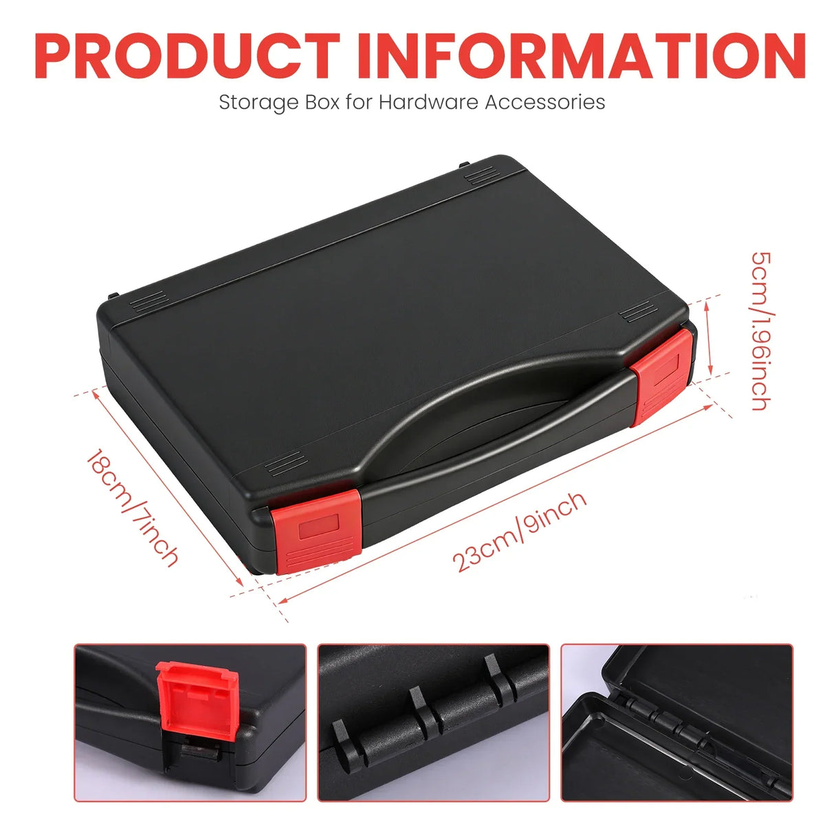 Small Hard Carrying Case – Shatterproof Plastic Tool Storage Box