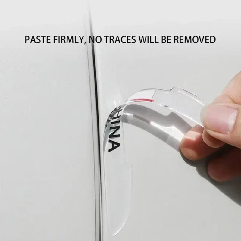 Transparent Car Door Edge Guards & Mirror Protector Strips 4PCS