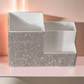 Rhinestone Makeup Organizer – Divided Desktop Storage Case