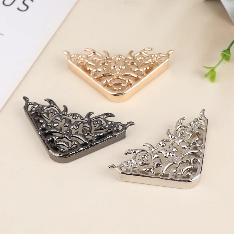 Metal Bag Corner Protectors with Screws – DIY Handbag Hardware