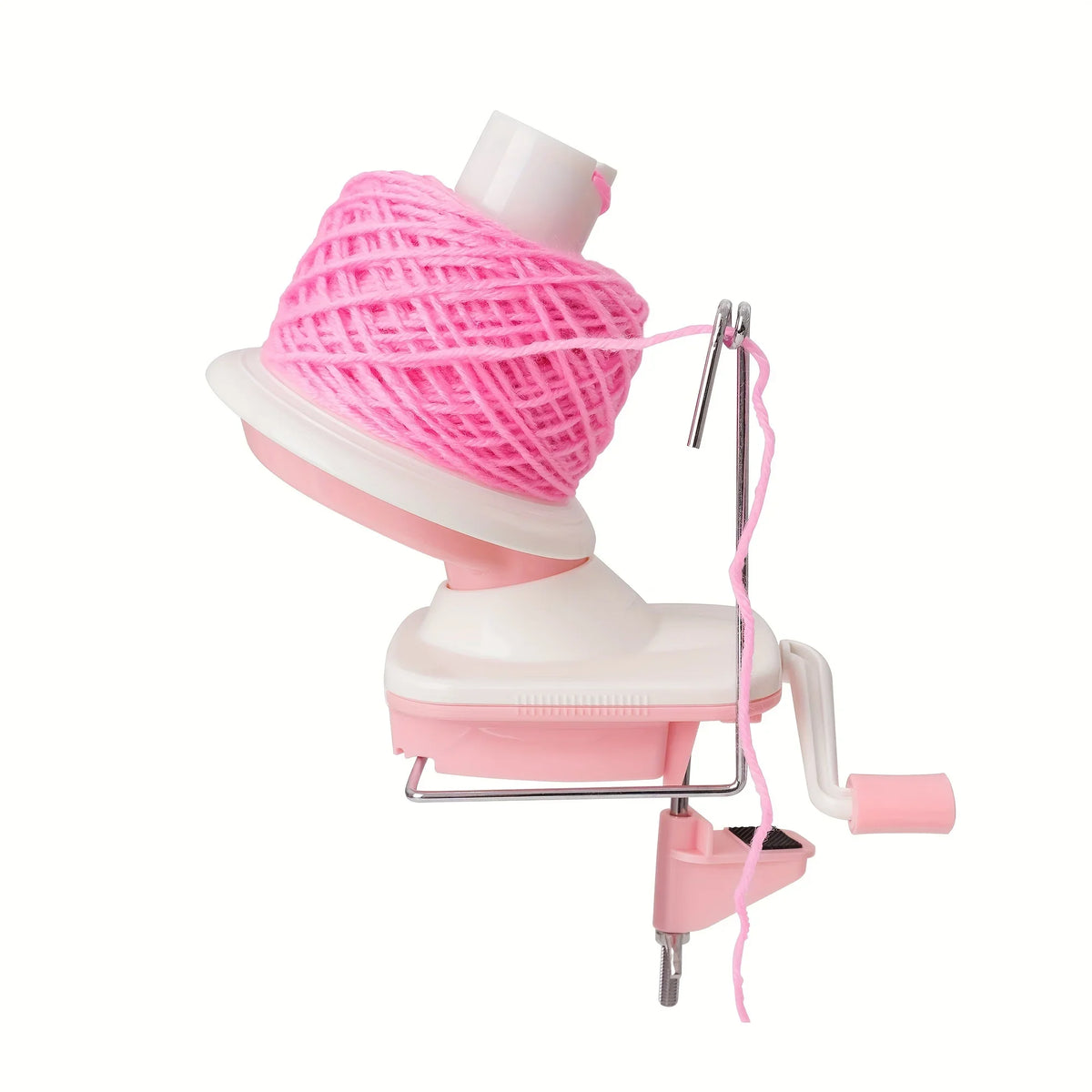 Hand Crank Yarn Ball Winder – Pink & Purple Knitting Tool