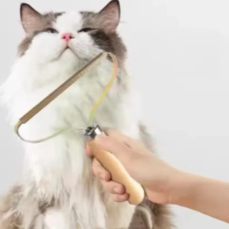 Portable Manual Pet Hair Removal Brush for Dogs & Cats