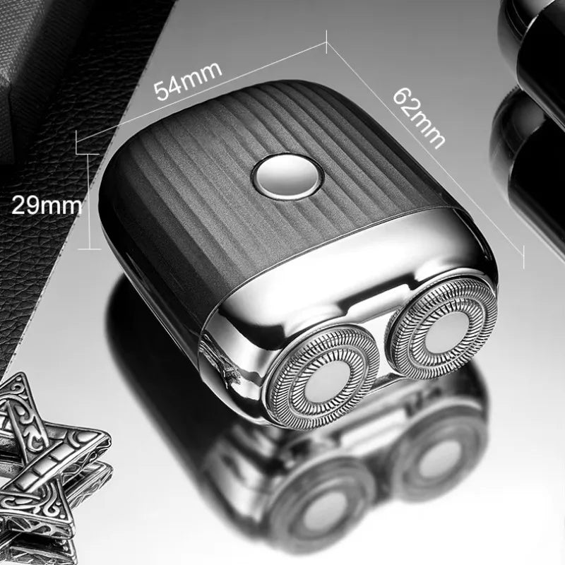 Rechargeable Electric Shaver – Zinc Alloy Portable Beard Razor