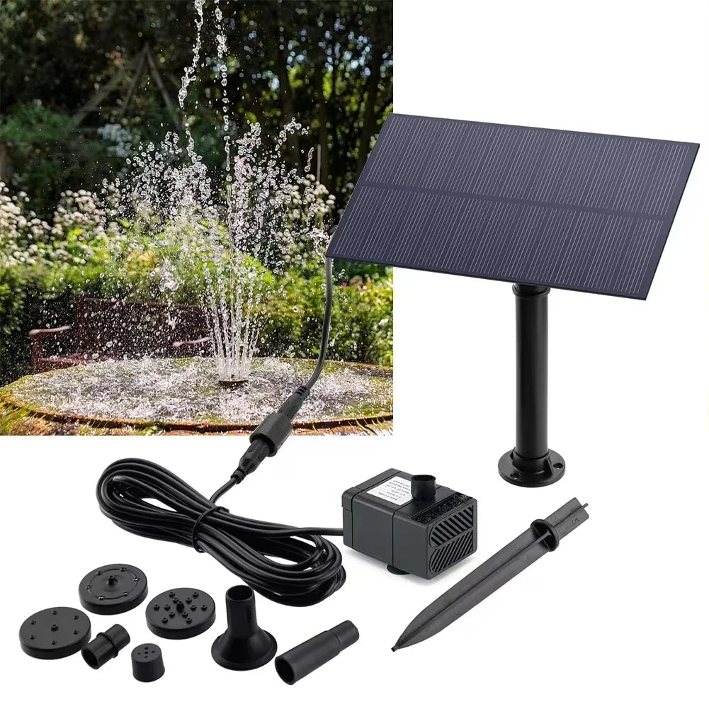 Solar 5W Garden Fountain Pump Kit with Stake | Eco Water Feature
