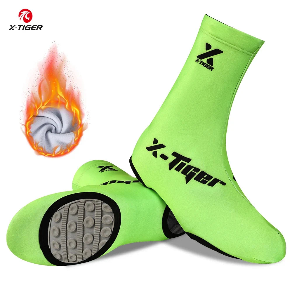 X-TIGER Winter Fleece Cycling Overshoes | Unisex Bike Shoe Covers