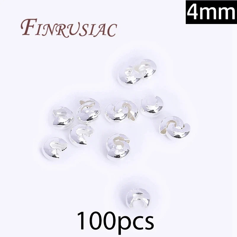 18K Gold Plated Crimp Beads, End Caps & Lobster Clasps