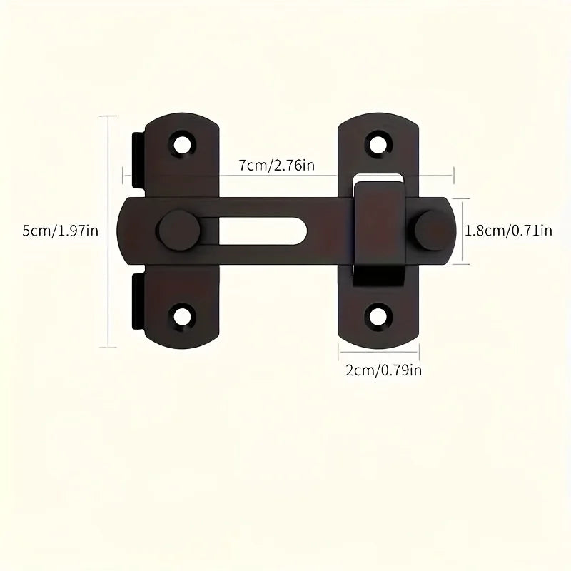 Stainless Steel Barn Lock 180° Flip Latch with 2 Keys – Garage & Bath